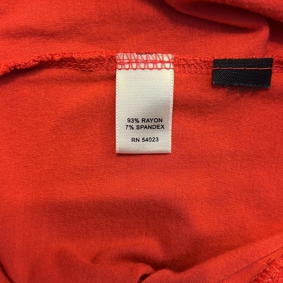 Banana Republic Red Form-Fitting Spandex Midi Dress, Sz. S. - Picture 9 of 9